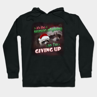 Christmas Raccoon Meme Hoodie